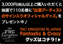 FNC KINGDOM 
IN JAPAN -Fantastic&Crazy-ObY̓R`I