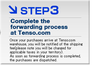 STEP3 Complete the forwarding process at Tenso.com