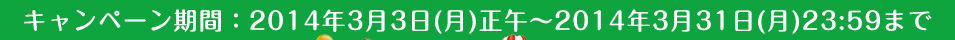 Ly[ԁF2014N33()߁`2014N331()23:59܂