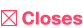 Closes