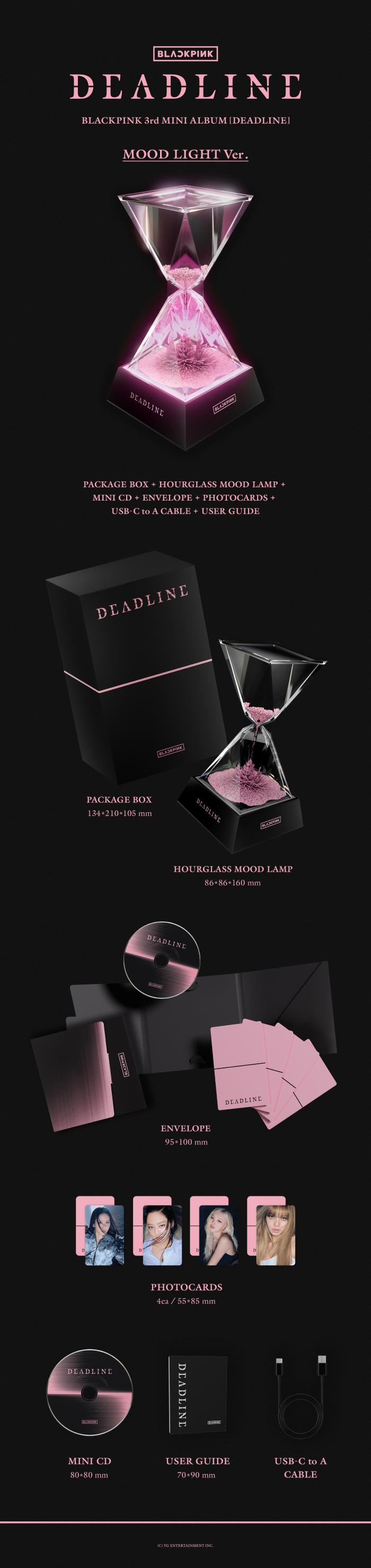 韓国盤】BLACKPINK 3rd MINI ALBUM [DEADLINE] MOOD LIGHT Ver. – YGEX