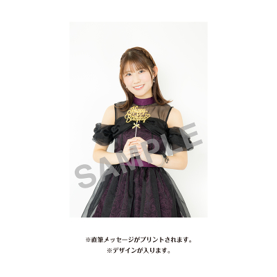 青木莉樺 生誕記念Tシャツ(M)&メッセージ入り生写真(2026年9月度)