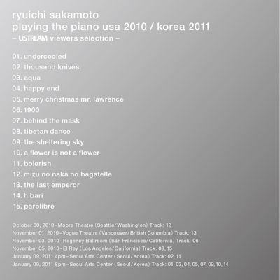 playing the piano usa 2010 / korea 2011 - ustream viewers selection -iCDj
