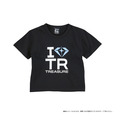 I LOVE TREASURE クロップド Tシャツ（BLACK）｜TREASURE｜mu-mo