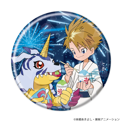 デジモンアドベンチャー_(65mm)_ホログラム缶バッジ02/お正月ver