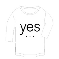 commmons YES/NO T-Shirt for Ladys（ラグラン） 白