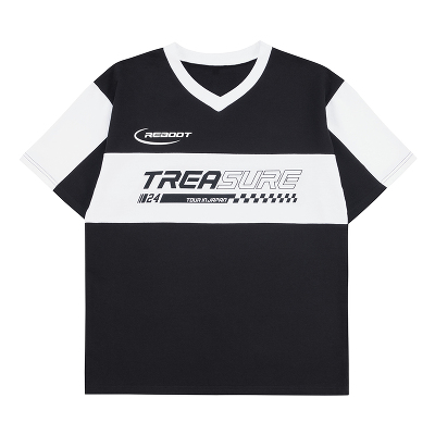 TREASURE バイカラー スウェットシャツ BLACKトレーナー/スウェット 