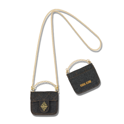 DENIM MINI POUCH�iBLACK�j