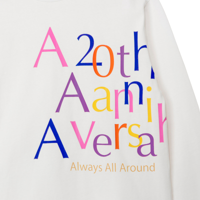 AAA20thロゴロンT WHITE