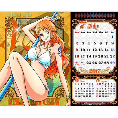 ワンピース 17年カレンダー 卓上 One Piece Body Calendar Glamour