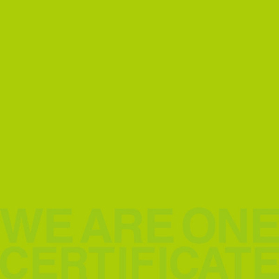 WE ARE ONE -CERTIFICATE-