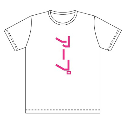 YMO楽器Tシャツ「アープ」白ボディ×蛍光ピンクプリント