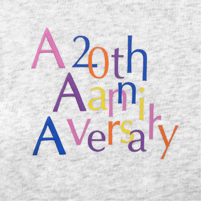 AAA20thロゴフーディー HEATHER WHITE