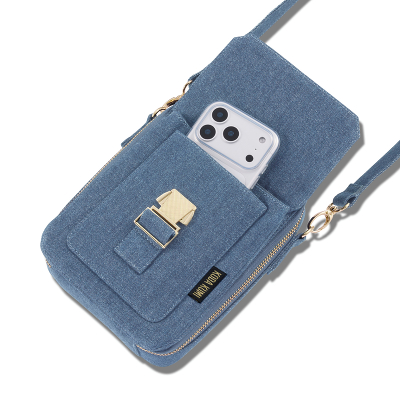 DENIM SHOULDER BAG�iBLUE�j