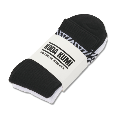 SOCKS 2PCS SET(BLACK/WHITE)
