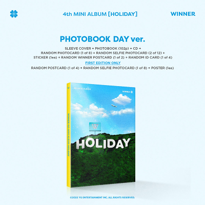 WINNER：【韓国盤】HOLIDAY (CD) [PHOTOBOOK DAY ver.] ミニ 